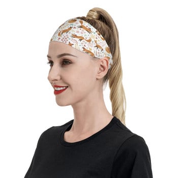 Fox Pattern Ανδρικό Sweatband Headband Αντιολισθητικό Fitness Αθλητικά Κορδέλες Μαλλιών Ζώο χαριτωμένο πλάσμα Headwrap