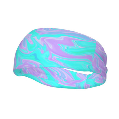 Cerulean Lilac dviračių prakaito juostos Kaklaraištis Dažai Tampriai Prakaito Galvos Juosta Joga Galva Prakaito Tvarsčiai Neslystantys Plaukai Prakaito juostos