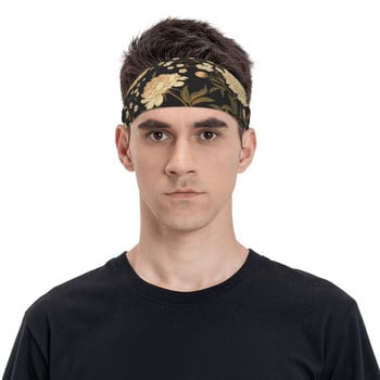 Flower Floral Peony Προπόνηση Sweatband Oriental Style Stretch Sweat Headbands Επίδεσμοι μαλλιών γιόγκα βόλεϊ Αντιολισθητικός ιμάντας