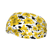 Κίτρινο λουλούδι Αθλητικός ιδρώτας κεφαλόδεσμος για γυναίκες Ανδρικά λουλούδια κεφαλής Χαριτωμένο λουλουδάτο επίδεσμο ιδρώτα κεφαλής γυμναστήριο Γιόγκα τουρμπάνι μαλλιών