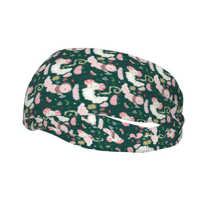 Mieli Kawaii Axolotl Sportiniai Apsauginiai Prakaito Juostos Salamander Prakaito Galvos Juostos Gym Fitness Galvos Prakaito Tvarsčiai Neslystantys Plaukų Prakaito Juosta