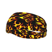 Fire Men Sweatband Headband Elastic Cycling Yoga Sport Κορδέλα μαλλιών Flames Head Sweat Αθλητική ασφάλεια