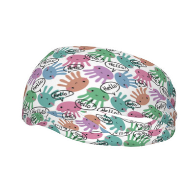 Spalvingi aštuonkojai Moterys Vyriški Prakaito juosta Galvos juosta Elastinga Joga Bėgimas Plaukų Juostelės Prakaito Tvarsčiai Sporto sauga