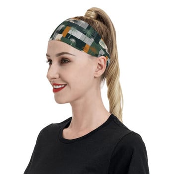 Hawaii Style Leaf Спортна лента за глава Превръзка Лента за коса Yoga Running Sweatband Спортна безопасност за жени Мъже