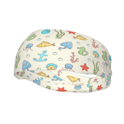 Caracatiță Sea Animal Femei Bandă pentru transpirație Bandă pentru cap pentru sport Elastic pentru sport în aer liber Banda pentru păr Articole pentru cap Siguranță sportivă