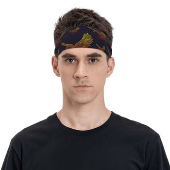 Bird Eagle Animal Headband Sweat Bands Golden Hair band Yoga Running Sweatband Αθλητική ασφάλεια για γυναίκες Άνδρες