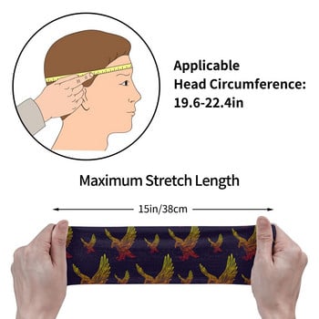 Bird Eagle Animal Headband Sweat Bands Golden Hair band Yoga Running Sweatband Αθλητική ασφάλεια για γυναίκες Άνδρες