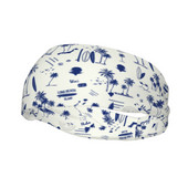 Hawaii Style Leaf Moterys Vyriški prakaito juosta Galvos juosta Stretch Fitness Sport plaukų juosta Galvos apdangalai