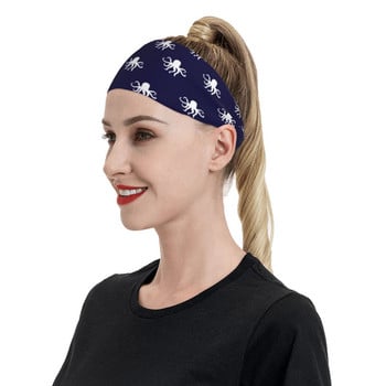 Octopus Sea Animal Sports Headband Headband Ζώνες για τα μαλλιά για εξωτερικούς χώρους αθλητισμό Αθλητική ασφάλεια για γυναίκες