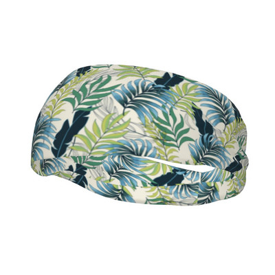 Banda de transpirație din frunze în stil Hawaii, benzi elastice pentru transpirație de siguranță pentru sport, pentru unisex, bandaje anti-alunecare pentru păr, benzi de yoga pentru spălarea transpirației