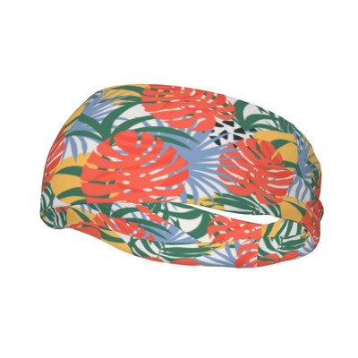 Χαβάη Style Leaf Sweatbands Stretch Bike Cycling Sweat Headband for Unisex Head Sweat Bandage Gym Fitness Yoga Hairband