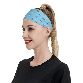 Cartoon Cute Animal Raccoon Sports Headband Headshanf Hair Band Cycling Yoga Sports Sweatband Sports Safety for Women