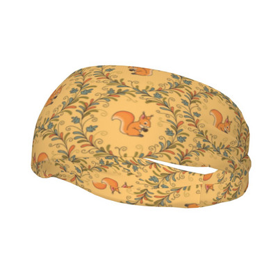 Squirrel Atletiškos prakaito juostos moterims Vyrams Gyvūnų tempimo prakaito galvos juostos Sporto salė Fitneso plaukų tvarsčiai Galvos apdangalai prakaito prausimosi juostos