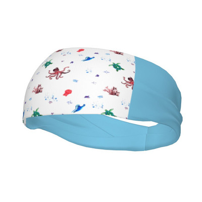 Octopus Sea Animal Bike Cycling Sweatbands Ελαστική ιδρώτα Headbands Γιόγκα βόλεϊ Head Sweat Επίδεσμος Headwrap Hair Sweat Bands