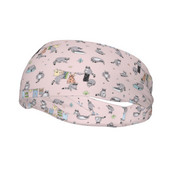 Juokinga Meškėnas Moterų Vyrų Prakaito juosta Sportinė Galvos juosta Elastinė Dviračių Joga Plaukų juosta Rožinė Galva Prakaitas Sportinis Saugumas