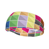 Abstrakčios kvadratinės prakaito juostos, tamprios bėgimo prakaito juostos, skirtos Unisex neslystančios spalvingos plaukų tvarsčiai Sporto salės plaukų prakaito juosta