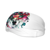 Wolf Watercolor Animal Wild Női izzadságpánt Izzasztó fejpánt Rugalmasságnövelő edzés Tenisz Fitness Hajpánt Fej izzasztószalagok