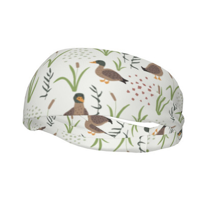 Ducks and Grass Vyriški prakaito juosta Galvos juosta Elastic Fitness Sportinė plaukų juosta Galva Prakaitas Sporto sauga