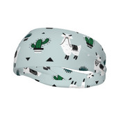 Drăguț alb desen animat alpaca bărbați bandă transpirație bandă elastică elastică antrenament tenis fitness benzi de păr bandaj