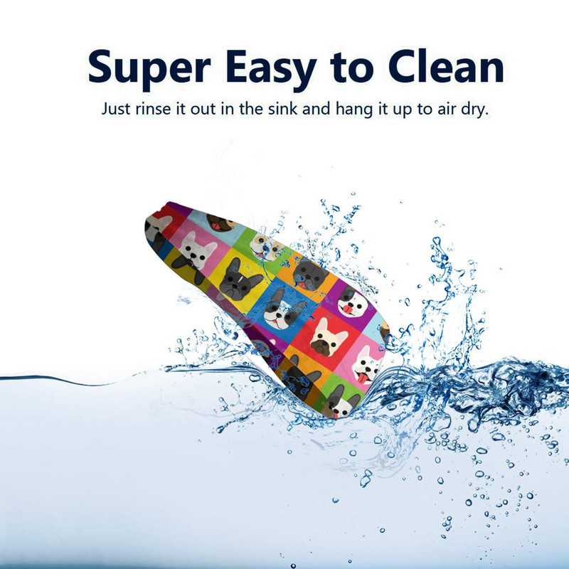 Bulldog francez Câine Femei Bărbați Bandă pentru transpirație Bandă elastică Elastică Bicicletă Alergare Banda de păr Animal Articole pentru acoperirea capului Siguranță sportivă