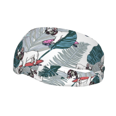 Franču buldogu suņu sviedru lentes, stiepšanās treniņiem, sviedru galvassegas, galvassegas, dzīvnieku matu pārsējs, sporta zāle, fitnesa joga, matu sviedru lente