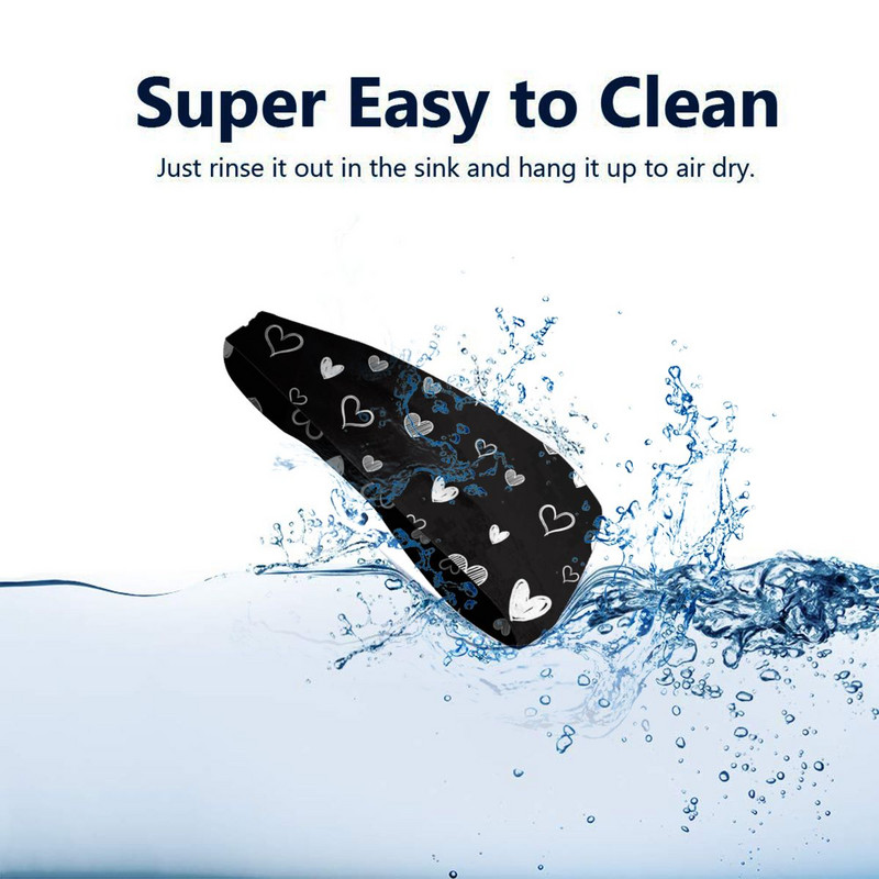 Heart Doodles Prakaito juosta Stretch Trenir Prakaito galvos juostos, skirtos Unisex galvos apdangalams Plaukų tvarsčiai Gym Fitneso Joga Plaukų Prakaito juostos