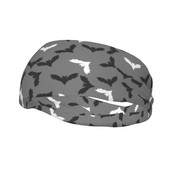 Aranyos rajzfilm fekete-fehér denevérek szürke sport fejpánt izzadság hajpánt Fitness sport izzadságszalag Sport biztonság nőknek