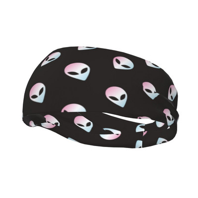 Alien Face Sportinė galvos juosta Plaukų juosta Joga Krepšinis Bėgimas Sportinis Prakaito dirželis Sportinė sauga moterims