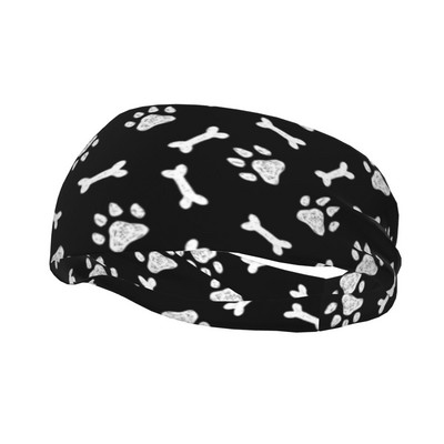 Mielas gyvūnų letenėlių raštas moterų vyrų prakaito juostelė sportinė galvos juosta, elastinga dviračių jogos plaukų juostelės galvos apdangalas