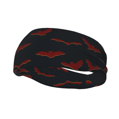Red Bat Sweatbands Φαρδιές ιδρώτα για τρέξιμο για γυναίκες Ανδρικά καλύμματα κεφαλής Επίδεσμος ιδρώτας κεφαλής Jogging ιδρώτα για τζόγκινγκ