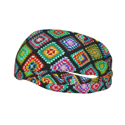 Ryški meksikietiško rašto sportinė galvos juosta, prakaito juosta plaukų juosta Lauko sportinė prakaito juosta Sportinė sauga moterims, vyrams