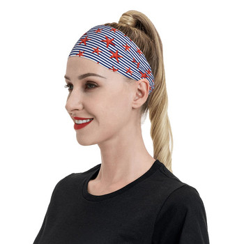 Sea Stars Морска звезда Nautical Sweatband Широка атлетична лента за пот за глава Потни превръзки за глава Тенис Фитнес зала Фитнес Ленти за пот за коса