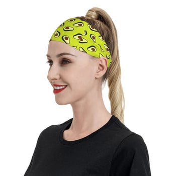 Αβοκάντο Vegetarian Sweatbands Stretch Bike Cycling Sweat Headbands Αντιολισθητικό Head Sweat Bandage Gym Fitness Yoga Hair Sweat Band