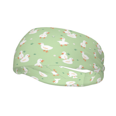 Animacinių filmų mielos anties ir vištienos prakaito juostelės plačios bėgiojančios prakaito galvos juostos, skirtos unisex galvos apvyniojimui, galvos prakaito tvarsčiai.