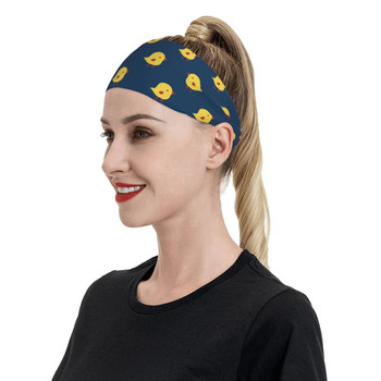 Κινούμενα σχέδια Yellow Chicks Sweat Headband Headwrap Ζάντα για τα μαλλιά Γιόγκα Μπάσκετ Τρέξιμο Αθλητισμός Αθλητική Ασφάλεια για γυναίκες