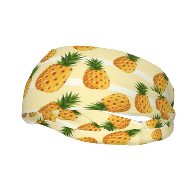 Pineapple Men Sweatband Sports Headband Stretch Γιόγκα Μπάσκετ Τρέξιμο Αθλητισμός Κορδέλα μαλλιών Φρούτα ιδρώτα κεφαλής