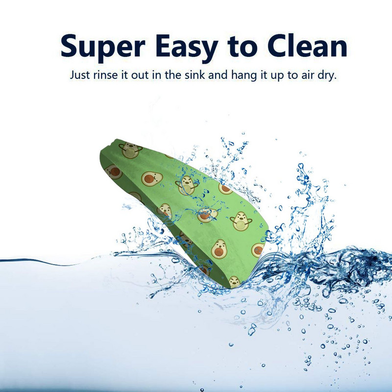 Roheline avokaado multifilmi higipaelad venivad higist peapaelad Unisex peakatetele juuksesidemetele Tennise jõusaali fitness-juukse higipaelad