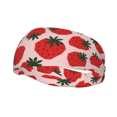 Banda de transpirație cu căpșuni Bentite de transpirație pentru alergare moale pentru unisex Bandaje de transpirație pentru cap de fructe anti-alunecare Gym Fitness Yoga Turban de păr