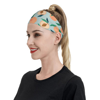 Ροδάκινο προπόνηση ιδρώτας για Unisex Φρούτα μαλακό ιδρώτα Headbands Tennis Gym Fitness Head Sweat Bandages Headwrap Hair Turban