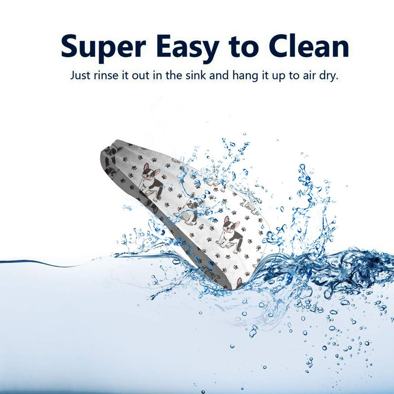 Prancūzų buldogas, šuo, moterys, vyriškos lyties juostos, galvos juostos Stretch, fitnesas, sportinės plaukų juostos, gyvūnų galvos, prakaitas, sportinė sauga