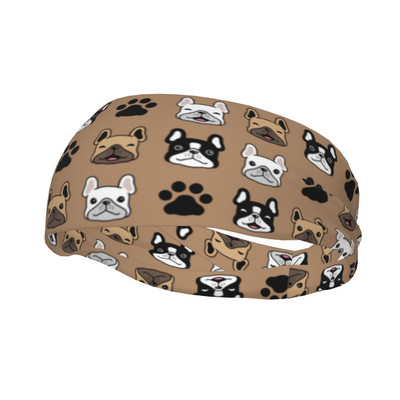 buldog francez câine sport bentiță pentru cap Benzile pentru transpirație Benzile pentru păr de animale bentiță pentru transpirație pentru jogging tenis Siguranță sportivă pentru femei și bărbați