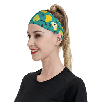 Pear Running Sweatbands for Unisex Fruit Elastic Sweat Headband Jogging Yoga Hair Επίδεσμοι Αντιολισθητικός ιδρώτας για τα μαλλιά