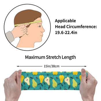 Ленти за изпотяване Pear Running Sweatbands за унисекс Fruit Elastic Sweat Band Head Jogging Yoga Превръзки за коса Неплъзгаща се лента за пот за коса