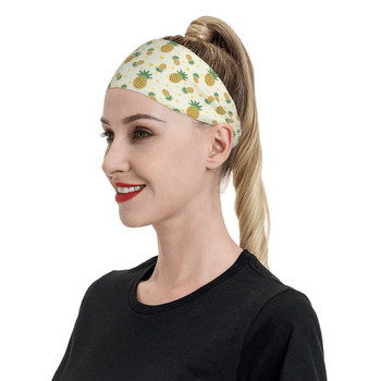 Pineapple Sports Headband Headwrap Cute Fruit Hair Band Tennis Gym Sweatband Sports Safety for Men