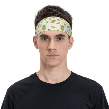 Pineapple Sports Headband Headwrap Cute Fruit Hair Band Tennis Gym Sweatband Sports Safety for Men
