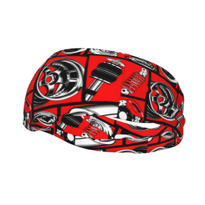 Car Culture Sweatband Elastic Sport Safety Sweat Headband for Unisex Αντιολισθητικοί επίδεσμοι ιδρώτα κεφαλιού Jogging Yoga Hair Sweat Bands