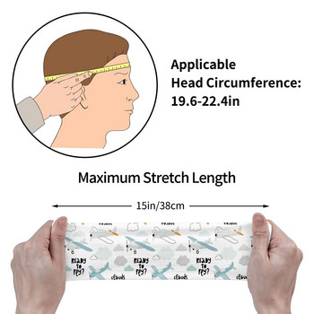 Αεροπλάνα κινουμένων σχεδίων Sweatbands Stretch Workout Sweat Headbands για γυναίκες Ανδρικά Headwrap Hair Bandages Gym Fitness Yoga Sweat Wash Bands