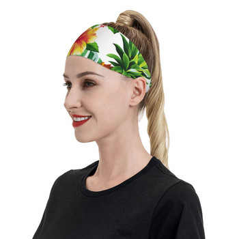 Summer Tropical Palm Leaves Sweatband Sweat Headbands για Αντιολισθητικό Επιδέσμους Μαλλιών Ανανά Γυμναστήριο Γυμναστήριο Yoga Hair Sweat Band