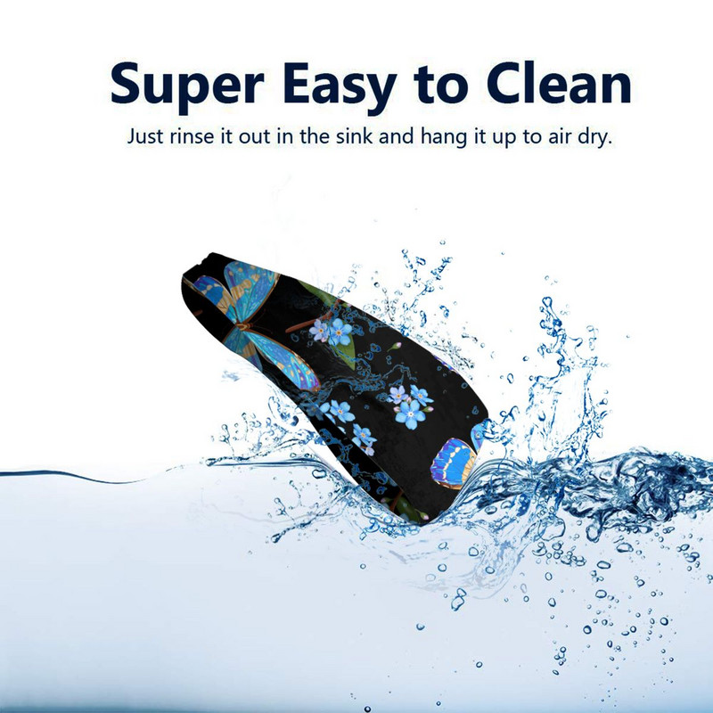 Neužmirštuolės gėlės ir drugeliai, moteriškos vyriškos, sportinės galvos juostos, neslystančios bėgiojimas, krepšinis, bėgimas, plaukų juosta Galvos skara