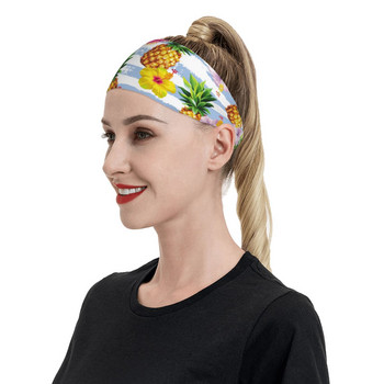 Ανανάς Summer Fruits Sweatband for Unisex Soft Sweat Headbands Jogging Yoga Head Sweat Bandages Headwear Hair Sweat Sweat Band